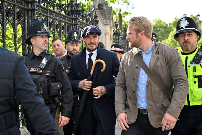 Auch David Beckham nahm Abschied von der Queen.