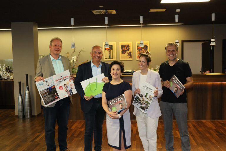 Bgm. Christian Loacker, WIGE-GF Manfred Böhmwalder, Hoteldirektorin Beate Puff, Anna Hecht (WIFE) und Thomas Strele (Russmedia). ame