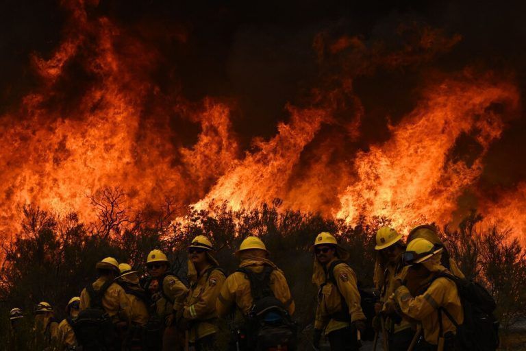 Das Feuer war am Montag bei Hemet südöstlich von Los Angeles ausgebrochen. AFP