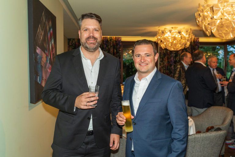 Business-Circle in Lauterach.<p class="caption">IAW-Speaker Robert Krimmer (Voltohm) und Andreas Wendel (Kodiak Robotics).</p>