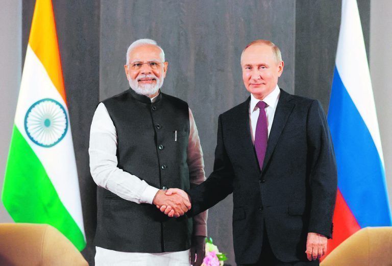 Indiens Premierminister Narendra Modi und Kremlchef Wladimir Putin.Reuters