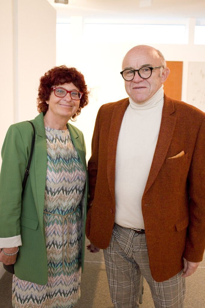 Johanna Löchel und Fred Stickelbrock beim Rundgang.
