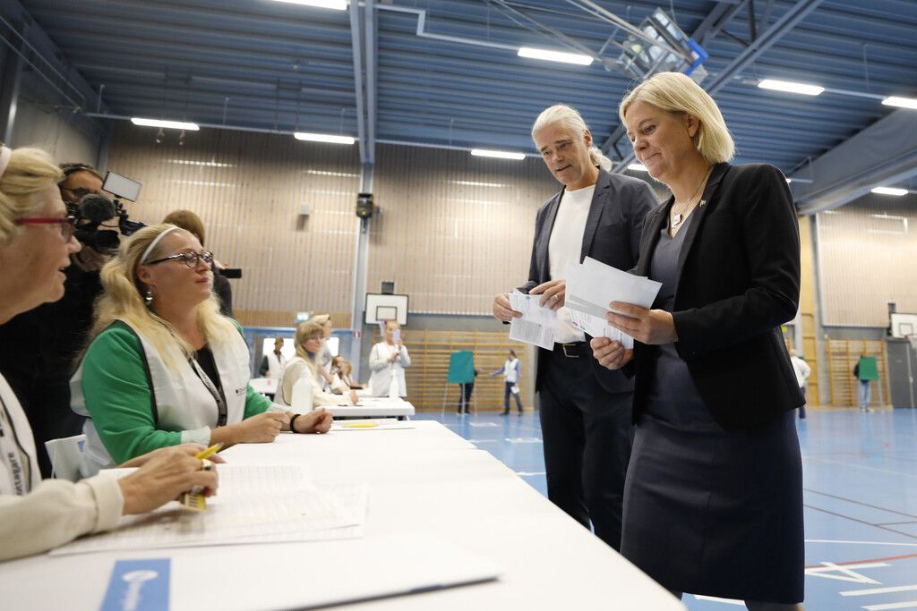 Schwedische Regierungspartei vorne