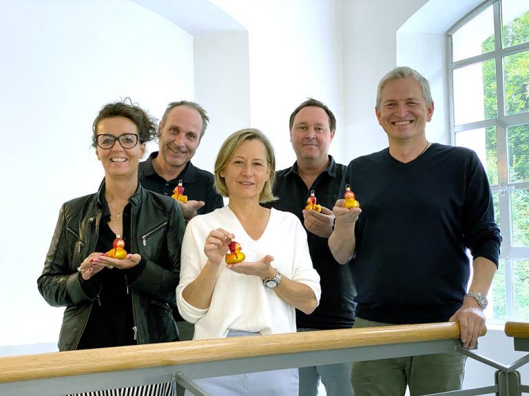 Conny Amann, Jörg Ströhle, Andrea Grabher, Thomas Gschossmann und Stefan Grabher. zurgams