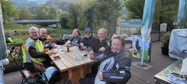 Die PVÖ-Biker auf ihrer Abschlusstour.pvö motorradfahrer