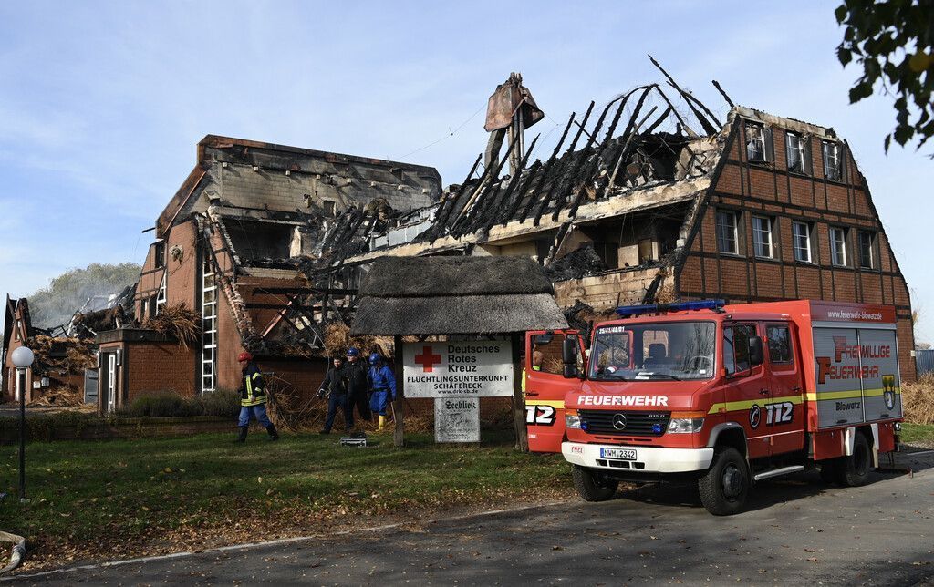 Brand in deutscher Flüchtlingsunterkunft