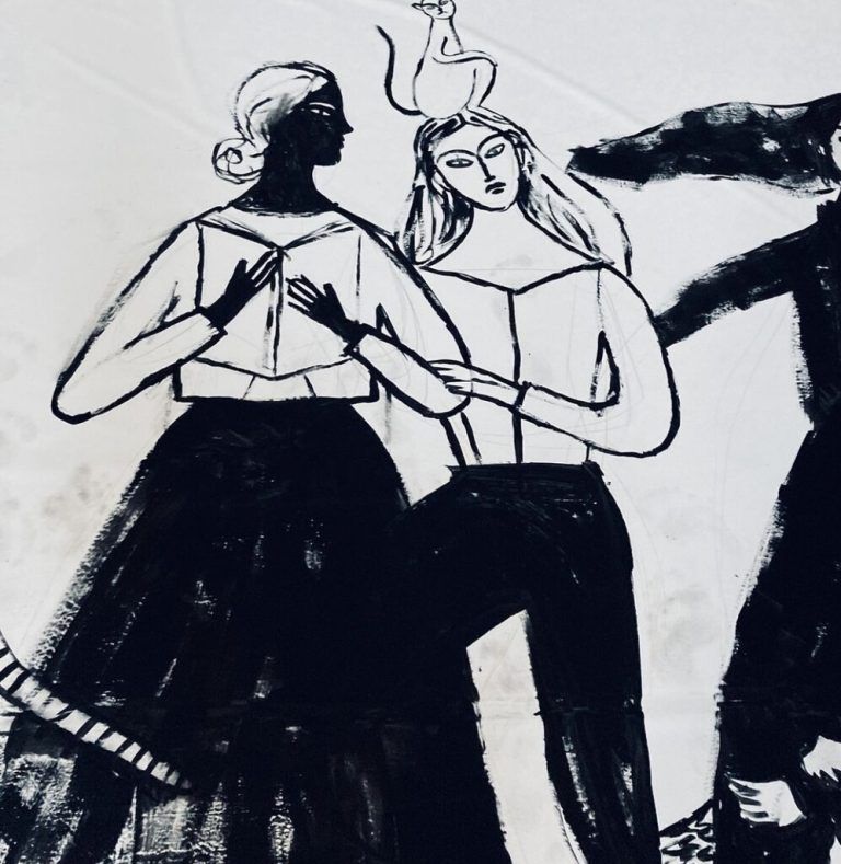 Ein Ausschnitt aus dem Werk von Bianca Tschaikner.Fritsch