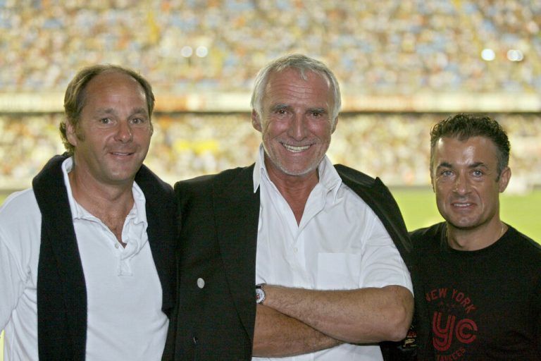 Gerhard Berger (l.) war das erste Red Bull-Testimonial.