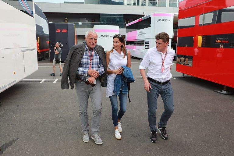 Mateschitz mit seiner Lebensgefährtin Marion Feichtner beim Österreich-GP.Noger