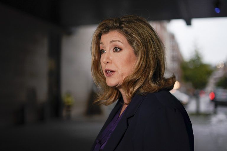 Penny Mordaunt kündigte ihren Rücktritt an.AP