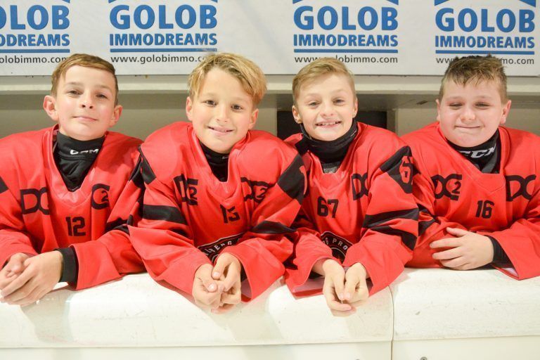 Nico Aberer, Luis Waibel, Samuel Auer und Paul Seiser (v.l.n.r.) sind glücklich, dass sie zusätzlich bei den All Stars mitspielen dürfen.