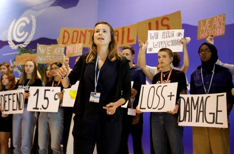 Die deutsche Klimaaktivistin Luisa Neubauer protestierte. reuters