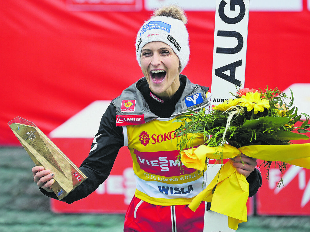 Eva Pinkelnig nach Sieg und Rang drei in Wisla erstmals Weltcupleaderin. »C3