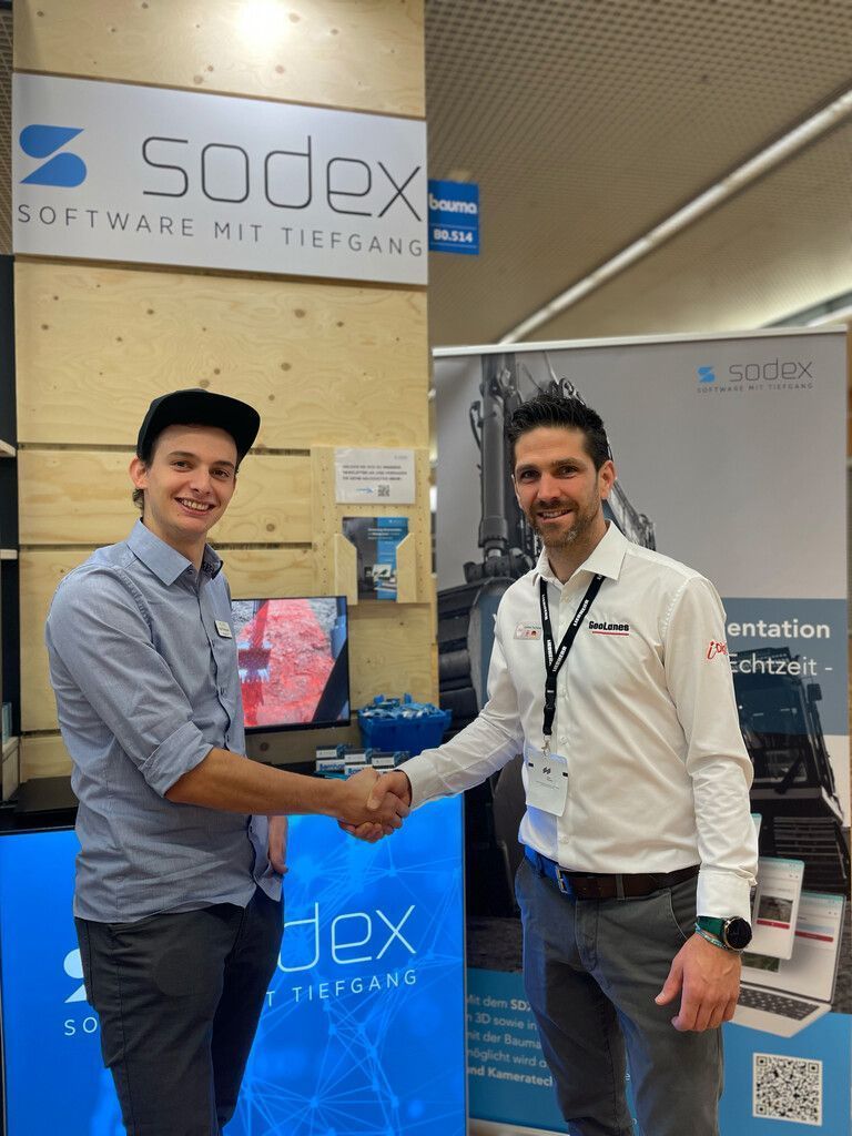 Sodex-Geschäftsführer Ralf Pfefferkorn (l.) und GeoLanes-GF Christian Tschann.