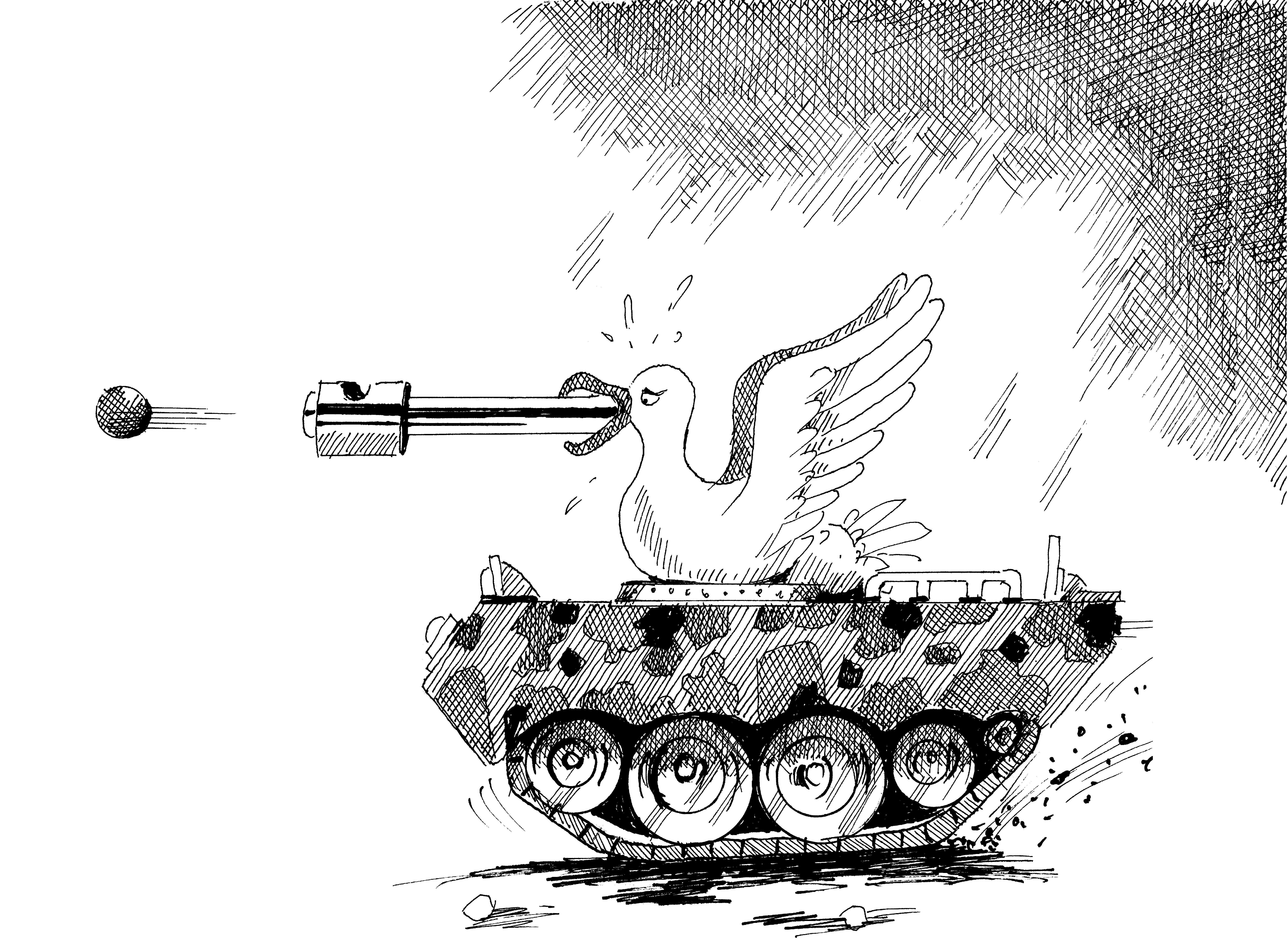 Die Russische Förderation will im Nachbarland Ukraine für Frieden sorgen, in dem sie einmarschiert.