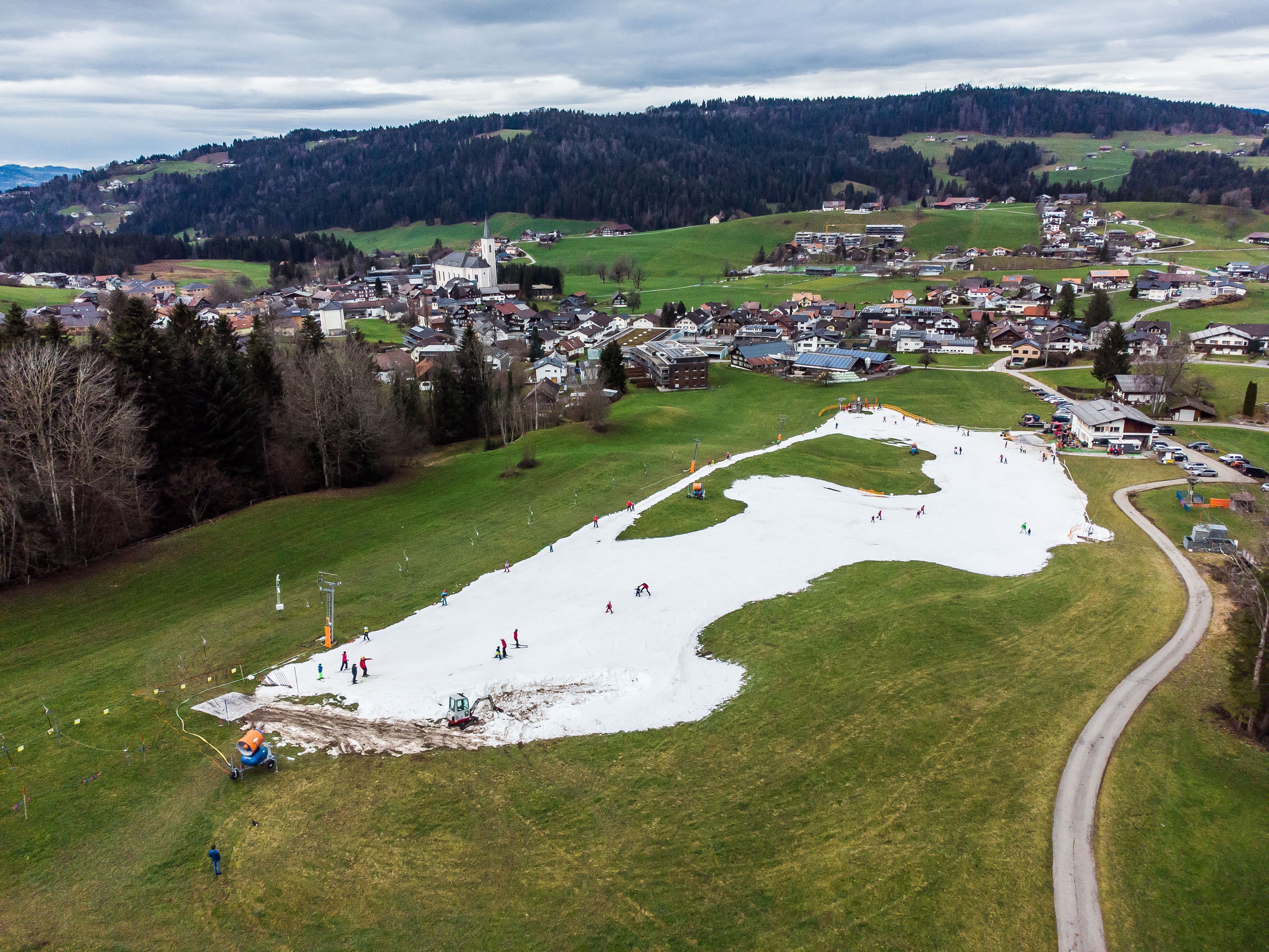 0 bis 90 Zentimeter Schnee in Alberschwende
