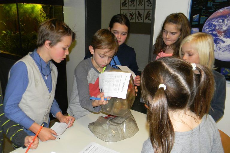 Kinder zeigen Kindern, was an der Schule so abgeht. Das ist ein beliebter Programmpunkt bei den Infoabenden an den Bildungsstätten. <span class="copyright"> VOL</span>