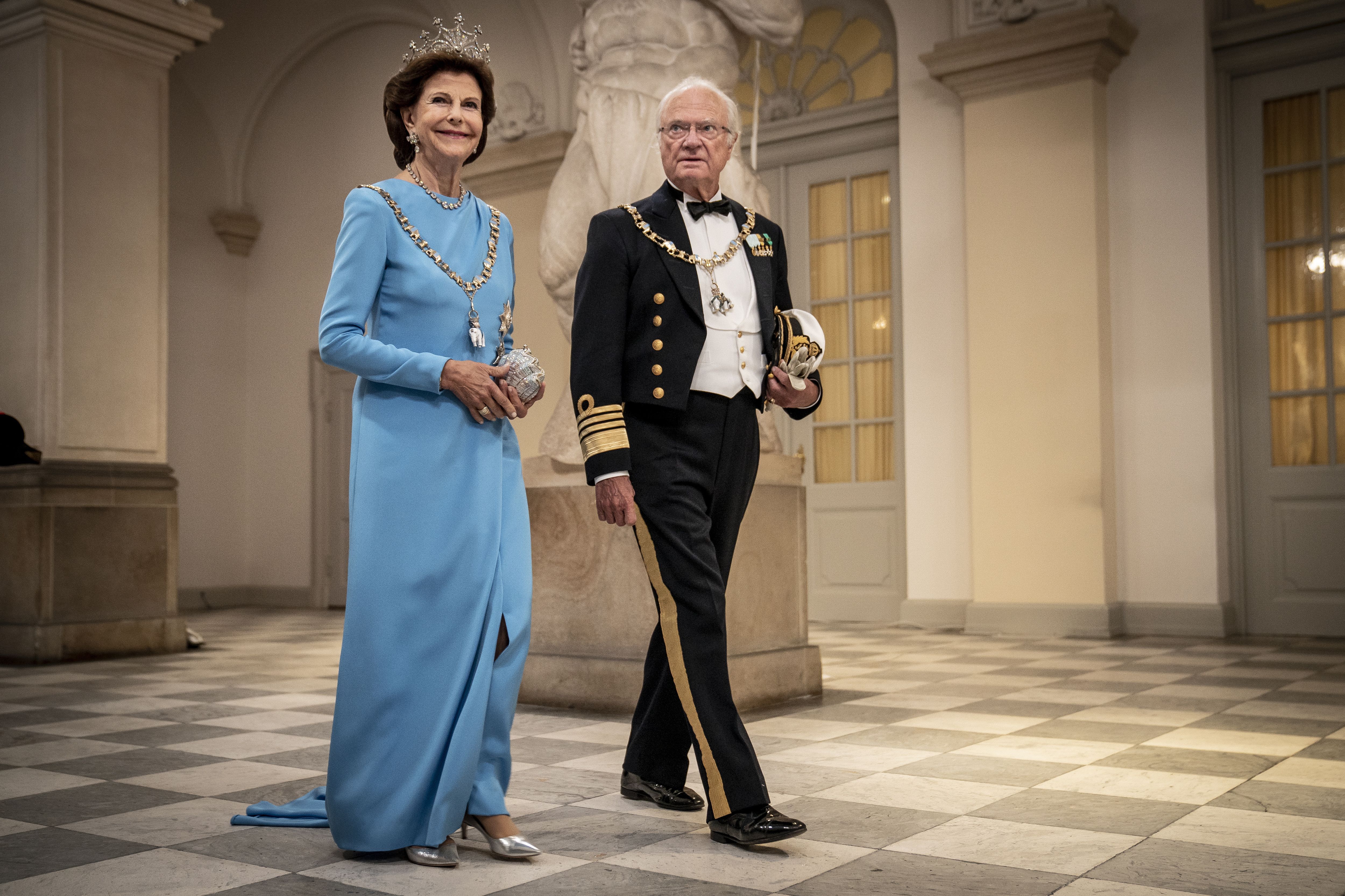 König Carl Gustav und Königin Silvia. <span class="copyright">ap</span>