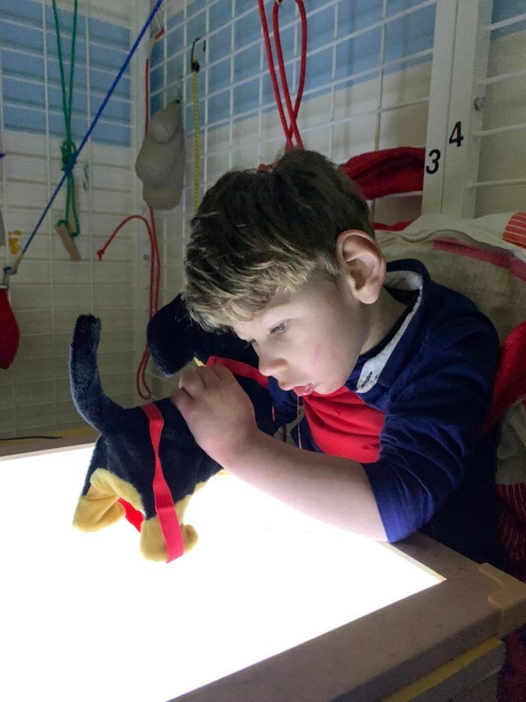 Vinzent Schatzmann liebt seinen Plüschhund.