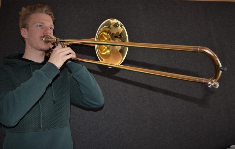 Lukas Ludescher spielt Posaune, seit er acht Jahre alt ist. <span class="copyright">HRJ </span>