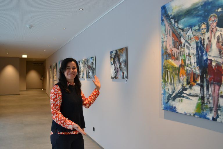 Maria Gabriel stattete auch das Alpstadt Hotel Bludenz künstlerisch aus.BI