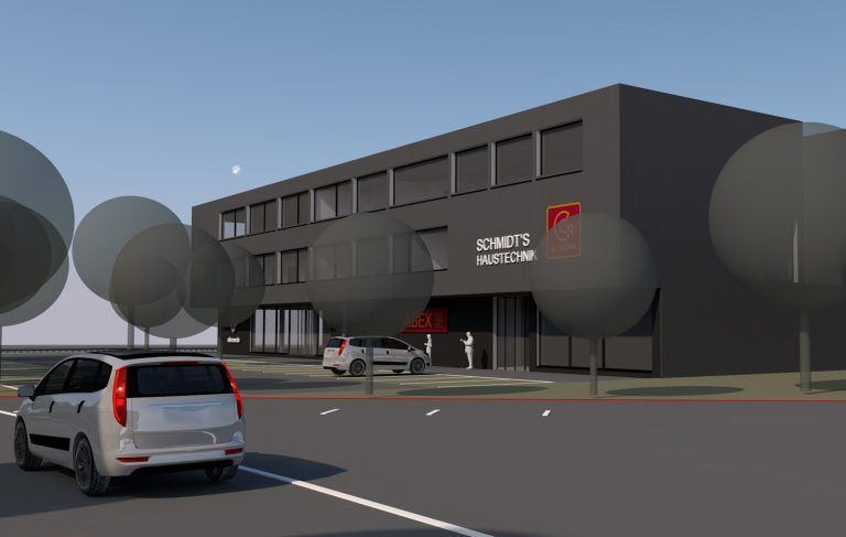 Nach den Plänen der Architekten Zottele Mallin soll die multifunktionale Firmenzentrale der Schmidt‘s Haustechnik KG entstehen. <span class="copyright">FA</span>