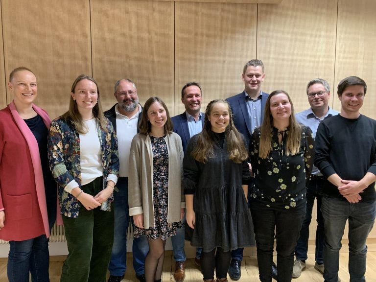 Der wiedergewählte Vorstand der HMV: Regina Maier-Vonier, Heidrun Stoiser, Bernhard Rohrer, Vanessa Rudigier, Patrick Rudigier, Vanessa Fitsch, Peter Scheider, Bianca Tagwerker, Martin Fitsch und Alexander Rudigier.<span class="copyright">sto</span>