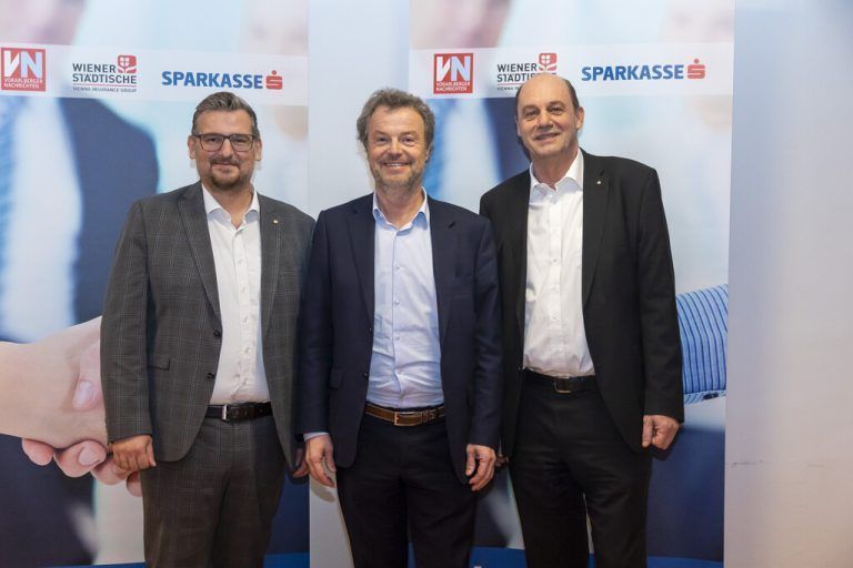 Alexander Meier (Wiener Städtische), Referent Günther Lehner, Gerhard Lutz (Sparkasse Bregenz).