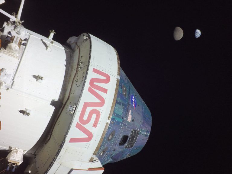 Die „Orion“-Kapsel ist seit einem Monat im All unterwegs. NASA/AFP