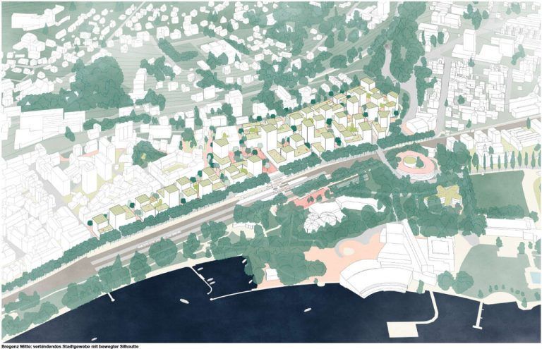 <p class="caption">Ende Dezember wurde der Masterplan für Bregenz-Mitte gekürt. Das ist der Entwurf. <span class="copyright">Handout</span></p>