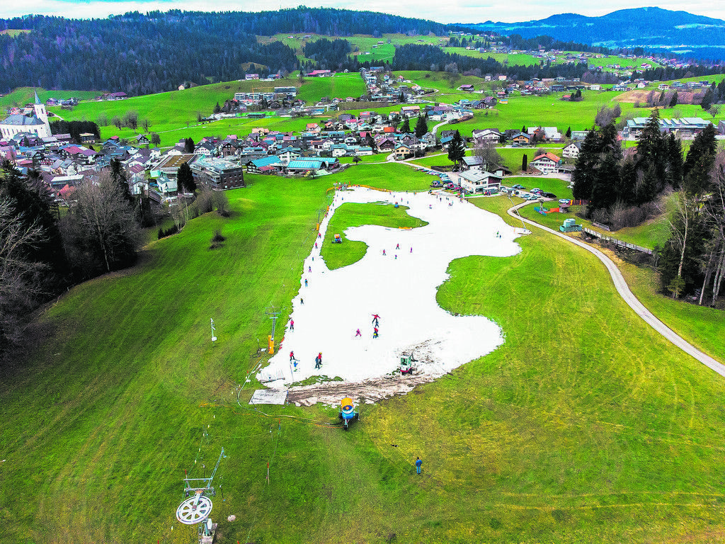 Skispaß im Grünen