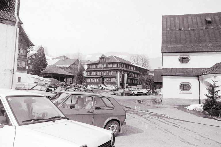 Schwarzenberg, Dorfplatz, 1982