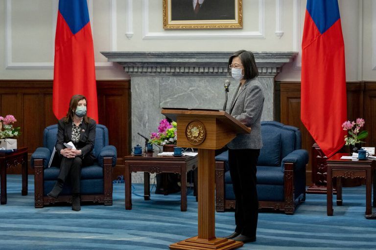 Taiwans Präsidentin Tsai Ing-wen sprach zu EU-Abgeordneten.Reuters