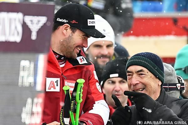 Laueres Promi-Lüfterl bei Kitz-Abfahrt, &#8220;Arnie&#8221; schwänzte