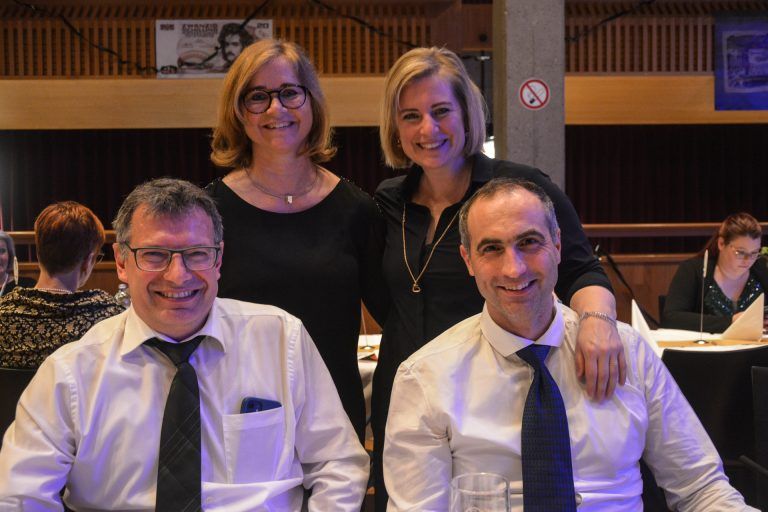 Ex-Kommandant Dietmar Hollenstein (vorne links) und sein früherer Stellvertreter Florian Kremmel mit ihren Gattinnen.