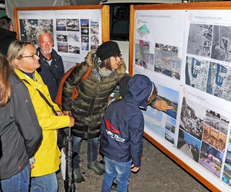 Die Stationen zur Begehung Hafenpark.