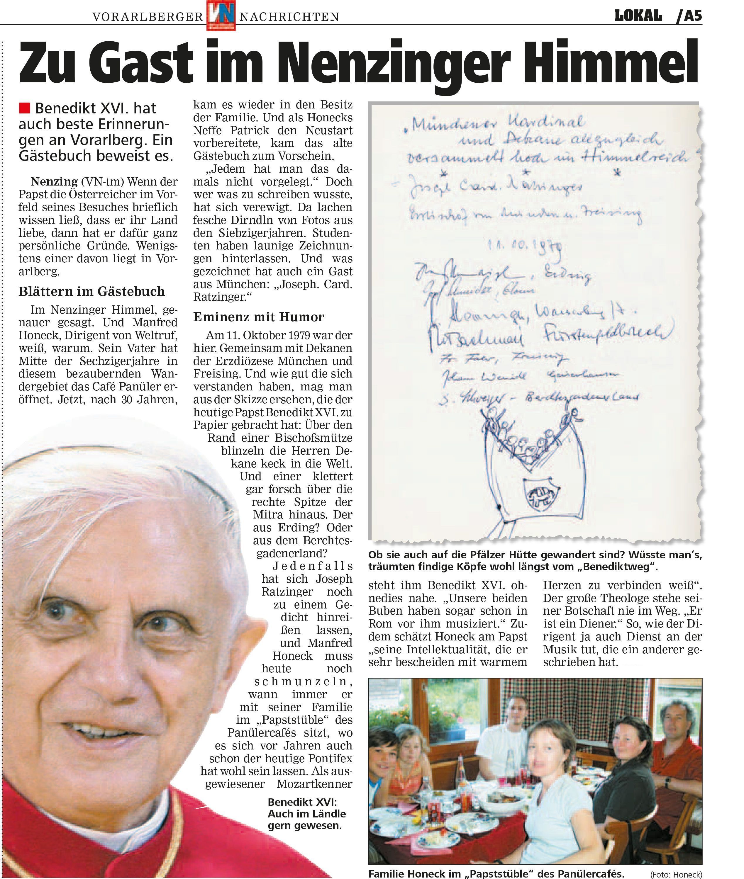 2007 blickten die VN auf den Ausflug nach Vorarlberg zurück. 