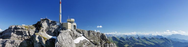 Der „Laser Lightning Rod“ auf dem Säntis. llr-fet.eu