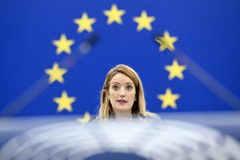 Die Malteserin Roberta Metsola ist seit einem Jahr EU-Parlamentspräsidentin.AFP