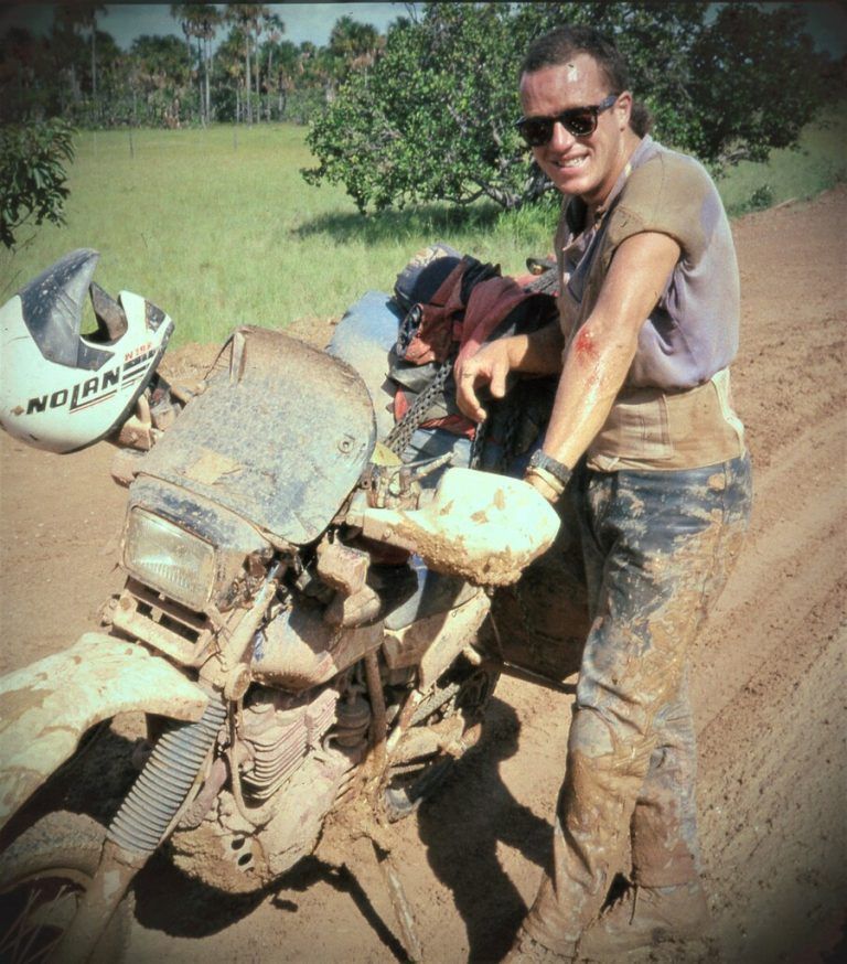 Im Dschungel von Venezuela blieb Christian mit seinem Bike ein paar Mal im Schlamm stecken.
