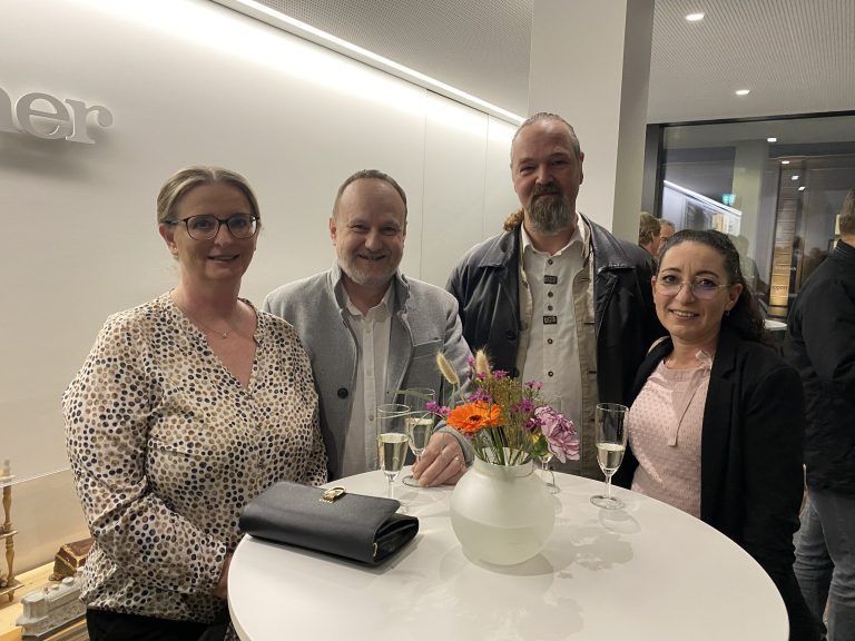 Petra und Walter Burtscher, Michael Haller und Ines Pellini (v.l.).