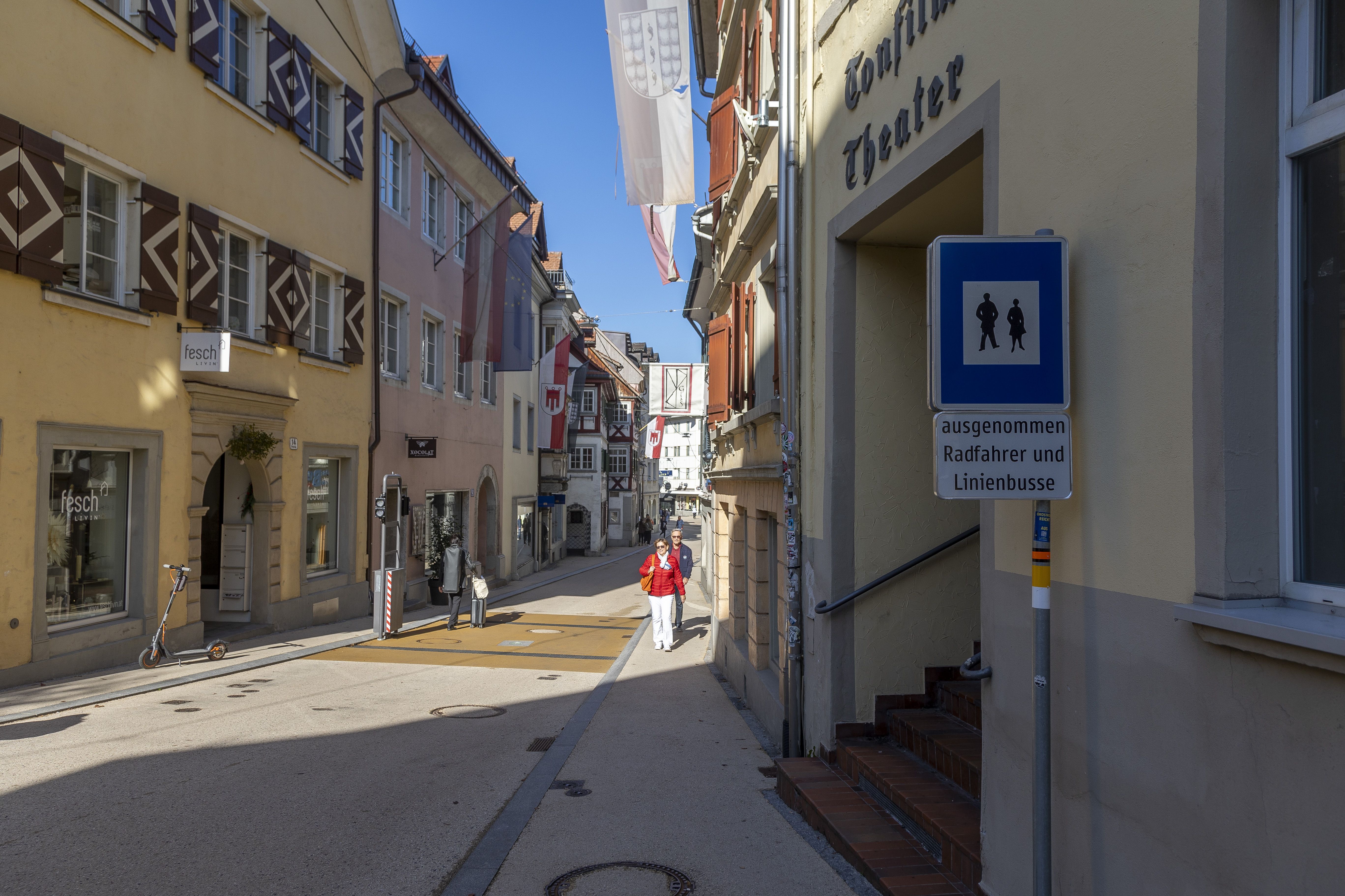 Die BH Bregenz prüft seit geraumer Zeit der Fußgängerzonenverordnung der Stadt. Das Ergebnis wird Ende Jänner erwartet. <span class="copyright">VN/Paulitsch</span>