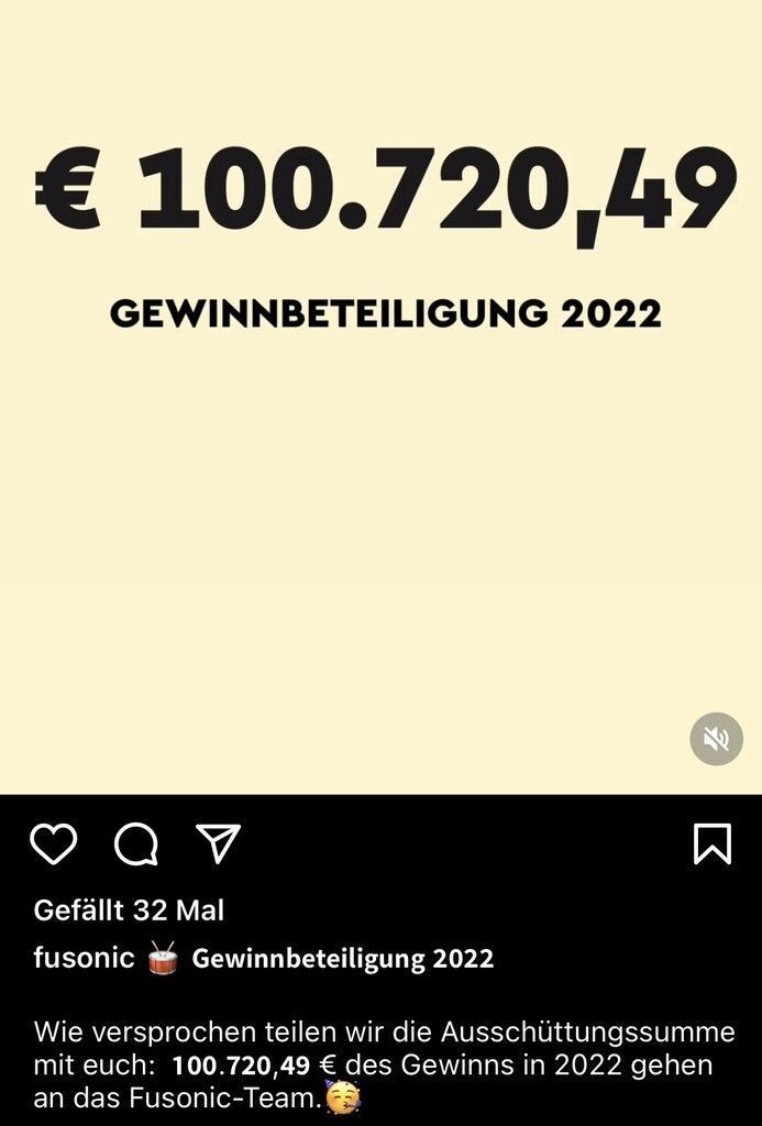 Für das Jahr 2022 gingen 100.720,49 Euro vom Gewinn an die Mitarbeiter. <span class="copyright">vn</span>