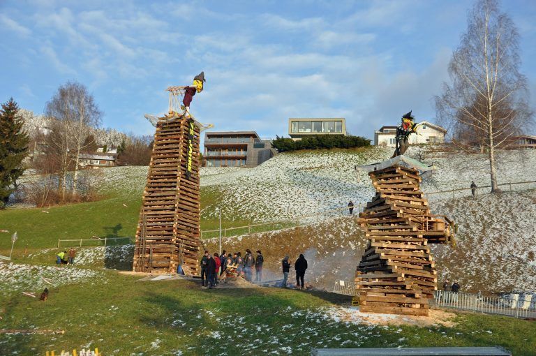 Die beiden Funken nebeneinander.