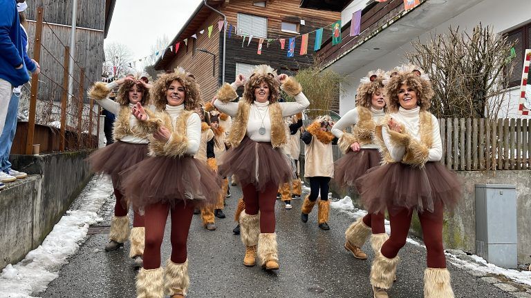 Auch der bekannte Kinderfilm "König der Löwen" wurde von den Faschingsgruppen aufgegriffen. <span class="copyright">Alle Bilder: VN/Hartmann</span>