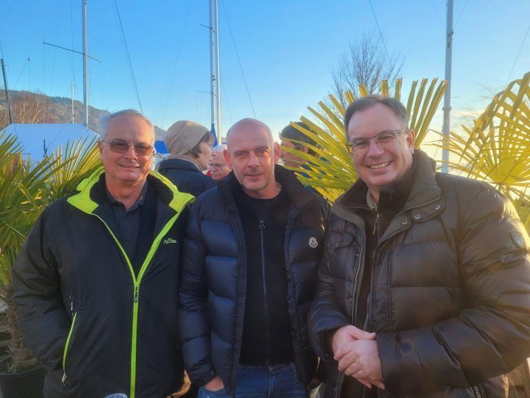 Richard Hehle, Mario Fritz und Andreas Freis (Yachtclub Lochau).