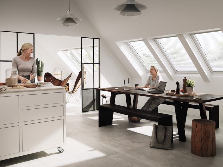 im Rahmen der Sanierung besteht die Möglichkeit, das Dach auszubauen und so den Wohnraum zu erweitern.Velux
