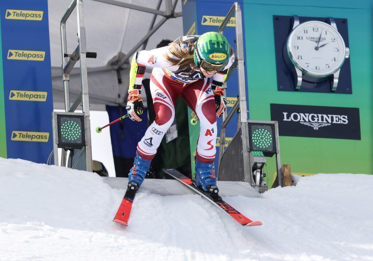 Katharina Liensberger gewann bei der WM 2021 in Cortina Gold im Parallel-Einzelbewerb, bei den Winterspielen in Peking führte sie das Team zum Sieg.GEPA, AP