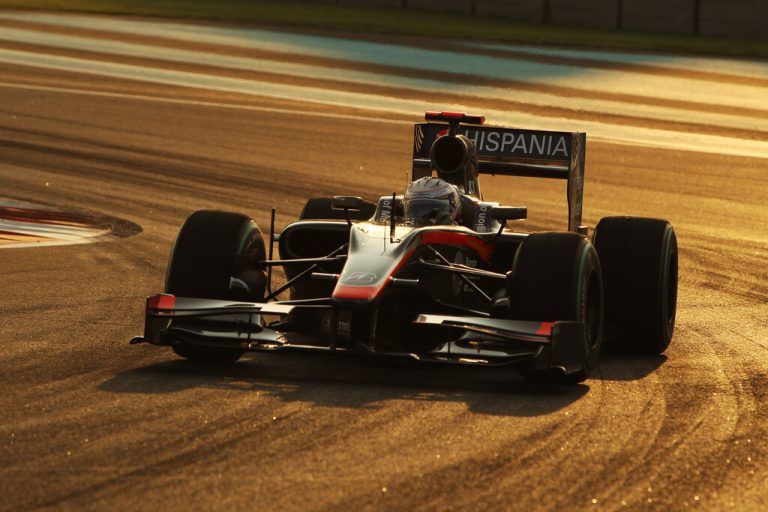 Letzte Ausfahrt Abu Dhabi. Christian Klien steuerte in seinem letzen Formel-1-Jahr ein 2010 für Hospania. GEPA
