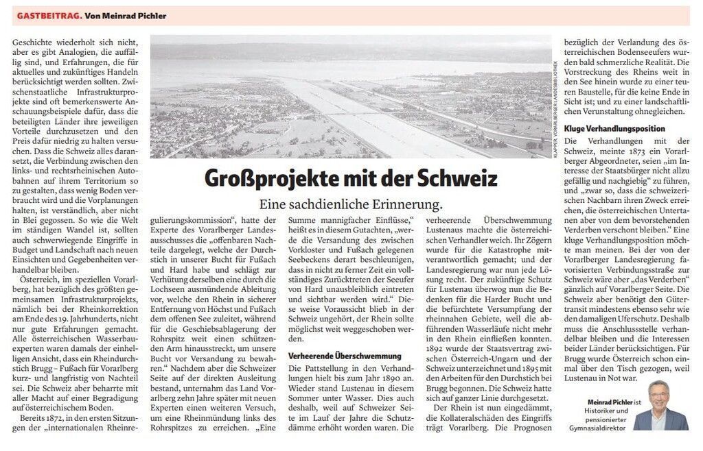 Großprojekte mit der Schweiz